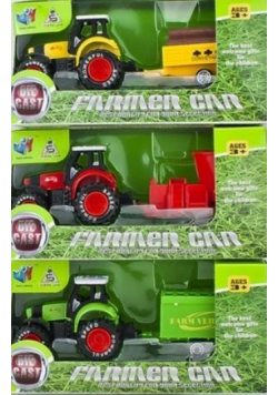 Traktor z przyczepą mix