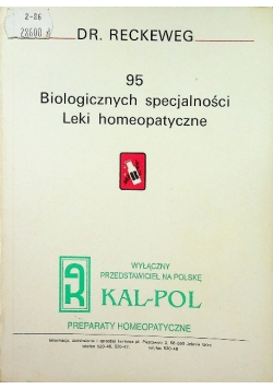 95 biologicznych specjalności leki homeopatyczne
