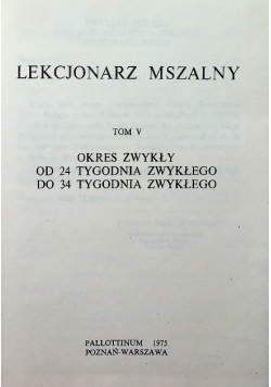 Lekcjonarz mszalny Tom 4