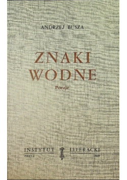 Znaki wodne Poezje