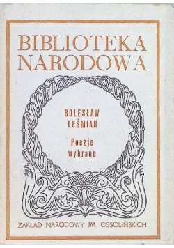 Poezje wybrane Leśmian