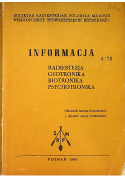 Informacja radiestezja geotronika biotronika psychotronika