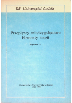 Przepływy międzygałęziowe Elementy teorii