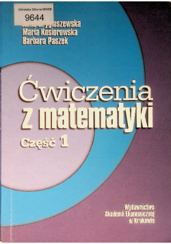 Ćwiczenia z matematyki, Część 1