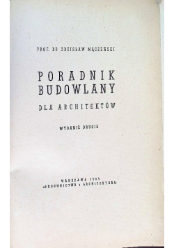 Poradnik Budowlany dla architektów