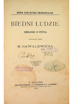 Biedni ludzie Obrazki z życia 1890 r.