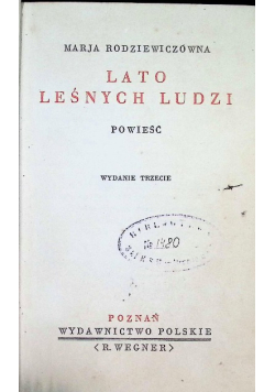 Pisma Tom 33 Lato leśnych ludzi 1931 r.