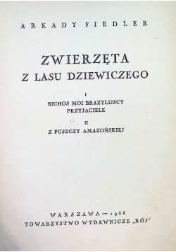 Zwierzęta z lasu dziewiczego 1936 r.