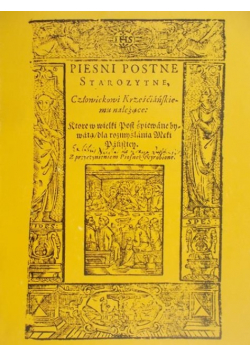 Pieśni postne starożytne