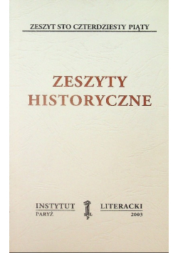 Zeszyty historyczne Zeszyt 145 / 03