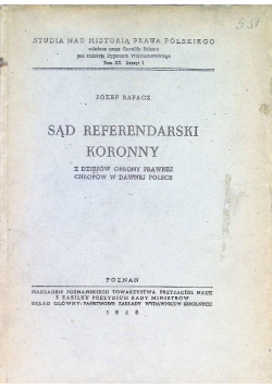 Sąd referendarski koronny 1948r