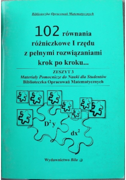 102 równania różniczkowe 1 rzędu z pełnymi rozwiązaniami krok po kroku