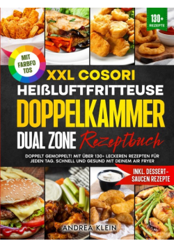 XXL Cosori Heibluftfritteuse Doppelkammer Dual Zone Rezeptbuch