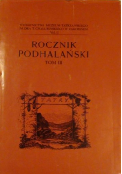 Rocznik podhalański, Tom III