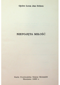 Niepojęta miłość
