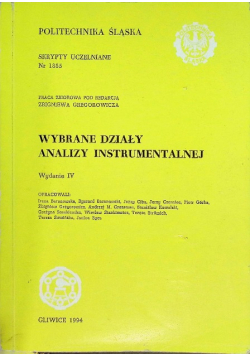 Wybrane działy analizy instrumentalnej