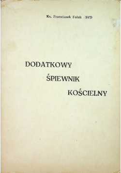 Dodatkowy śpiewnik kościelny
