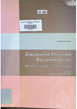 Zarządzanie finansami przedsiębiorstwa