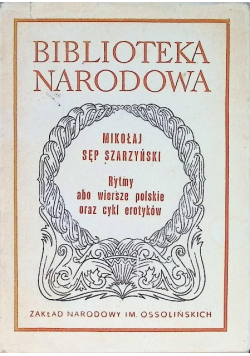 Rytmy albo wiersze polskie oraz cykl erotyków