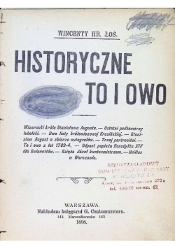 Historyczne to i owo, 1896 r.