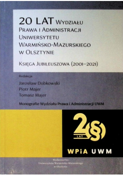 20 lat wydziału prawa i administracji uniwersytetu