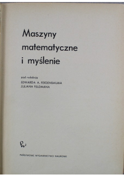 Maszyny matematyczne i myślenie