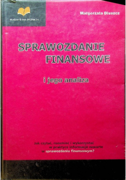 Sprawozdanie finansowe i jego analiza