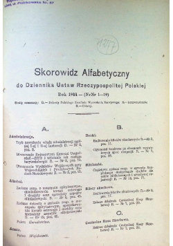 Dziennik ustaw Rzeczypospolitej Polskiej Nr 1 do 12 / 44 1944 r.