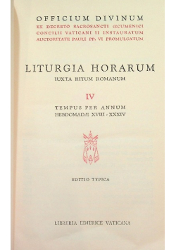 Liturgia Horarum Tom IV