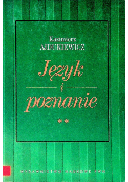 Język i poznanie Tom 2