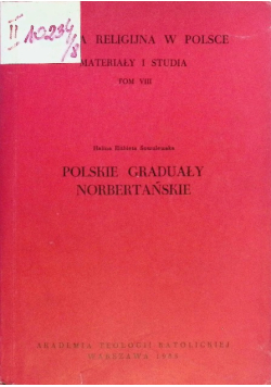 Polskie graduały Norbertańskie Tom VIII
