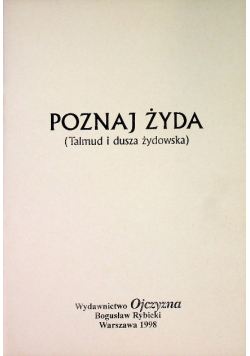 Poznaj żyda Talmud i dusza żydowska