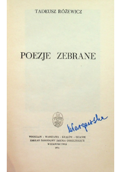 Różewicz Poezje zebrane