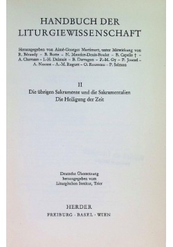 Handbuch der Liturgiewissenschaft, Tom II