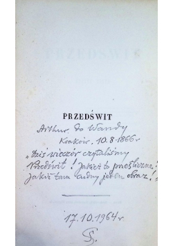 Przedświt 1862 r.