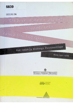 Międzynarodowe aspekty zarzadzania zasobami ludzkimi