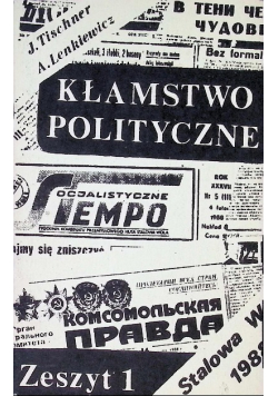Kłamstwo polityczne Zeszyt Nr 1