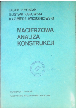Macierzowa analiza konstrukcji