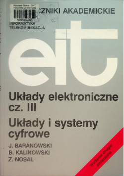 Układy elektroniczne Część III Układy i systemy cyfrowe
