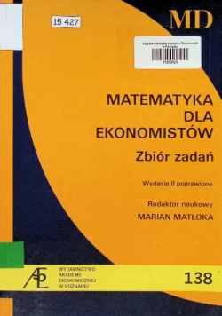 Matematyka dla ekonomistów zbiór zadań