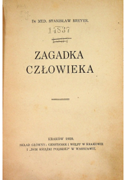 Zagadka człowieka 1929 r.