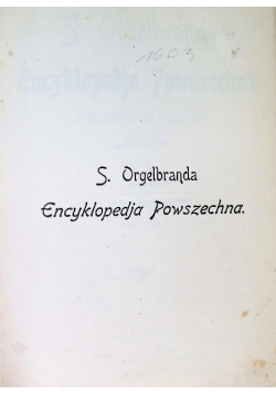Encyklopedja Powszechna Tom XV 1903 r.