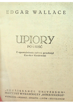 Upiory Powieść 1929 r.