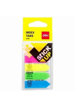 Zakładki indeksujące PP 43x12mm 5 kolorów DELI