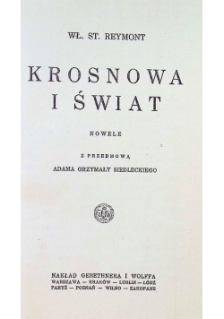 Krosnowa i świat 1928 r