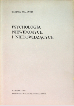 Psychologia niewidomych i niedowidzących