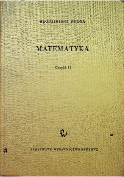 Matematyka Część II