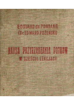 Nauka przyrządzania potraw w sześciu lekcjach, 1936 r.
