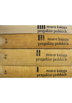 Nowa księga przysłów polskich Tom 1 do 4