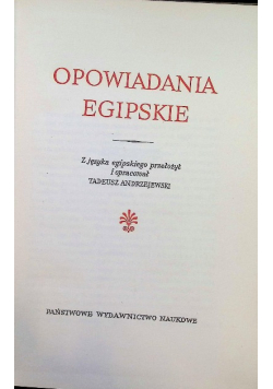 Opowiadania egipskie